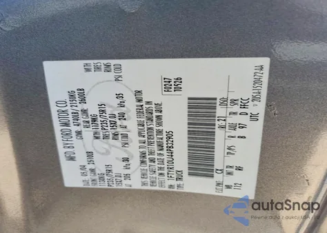 2004 Ford Ranger z USA, uszkodzony, nr VIN 1FTYR10U44PB32905